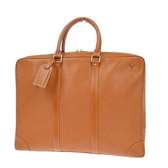 LOUIS VUITTON Porte Documents Voyage Briefcase Hand Bag Epi Brown M59098 82KA783 - Picture 1 of 16